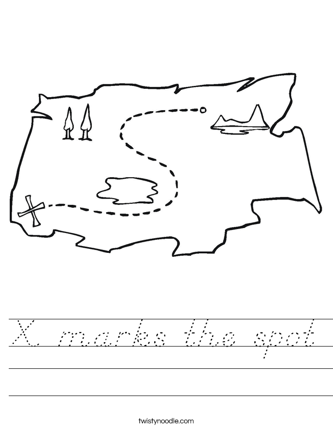 X marks the spot Worksheet