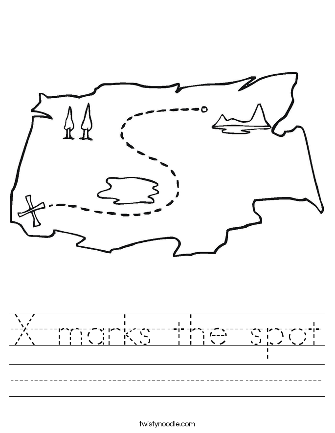 X marks the spot Worksheet