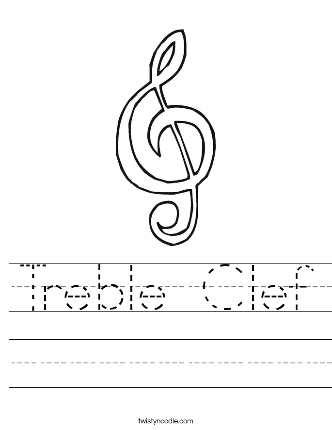This is a picture of Punchy Treble Clef Coloring Page It's just a graphic of Punchy Treble Clef Coloring Page