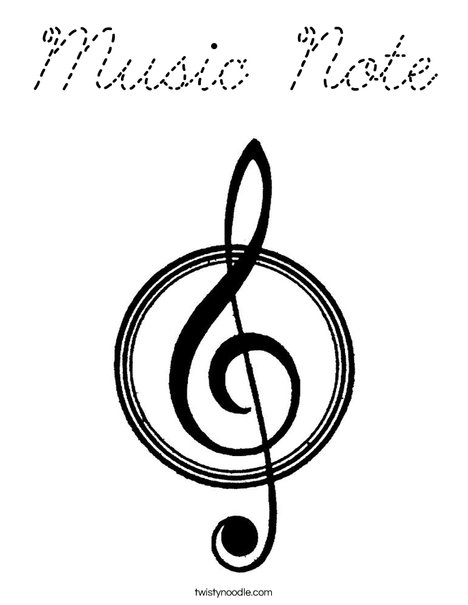 M is for Music Coloring Page