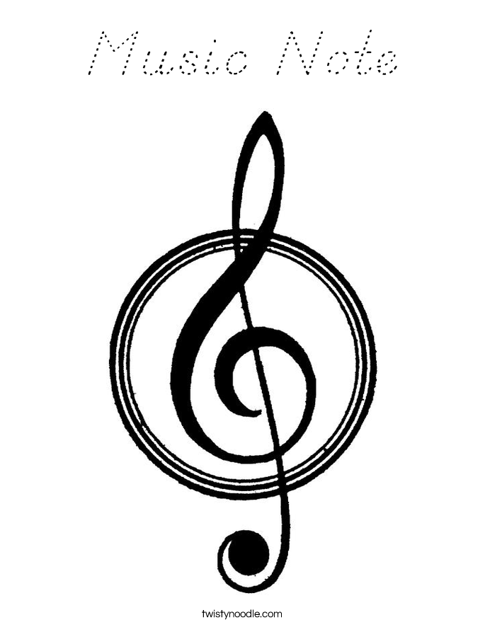 Music Note Coloring Page