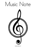 Music Note Coloring Page