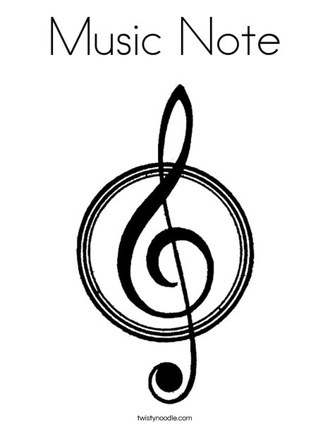 M is for Music Coloring Page