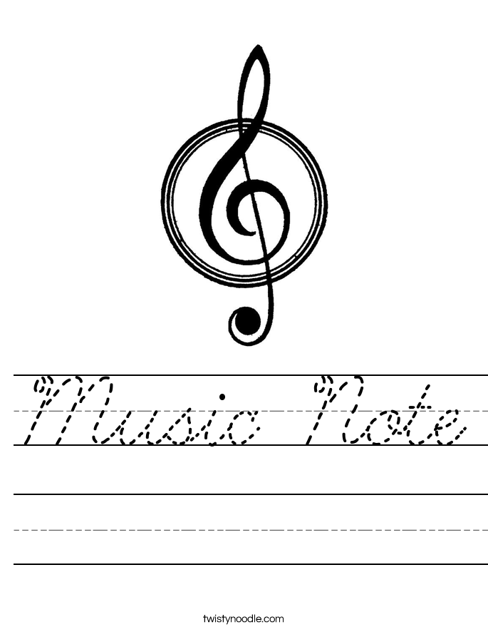 Music Note Worksheet