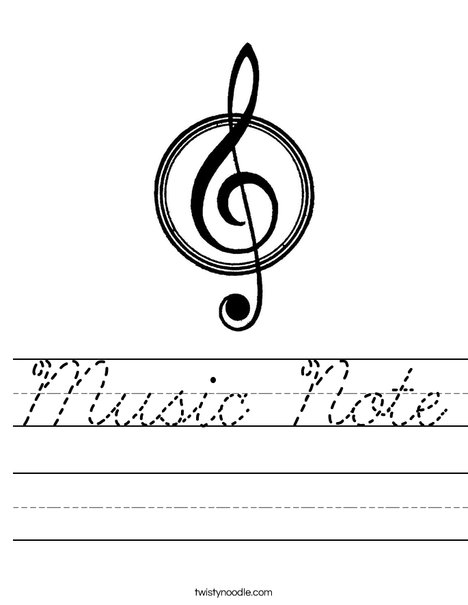 M is for Music Worksheet