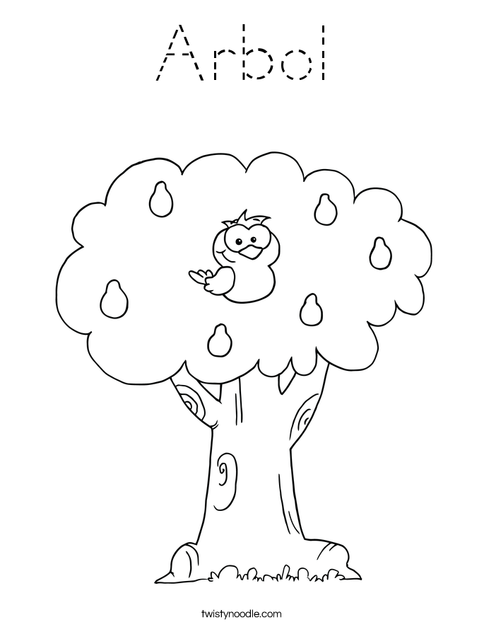 Arbol Coloring Page
