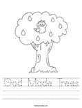 God Made Trees Worksheet
