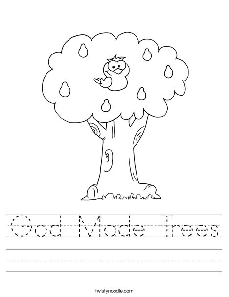 Tree with Owl Worksheet