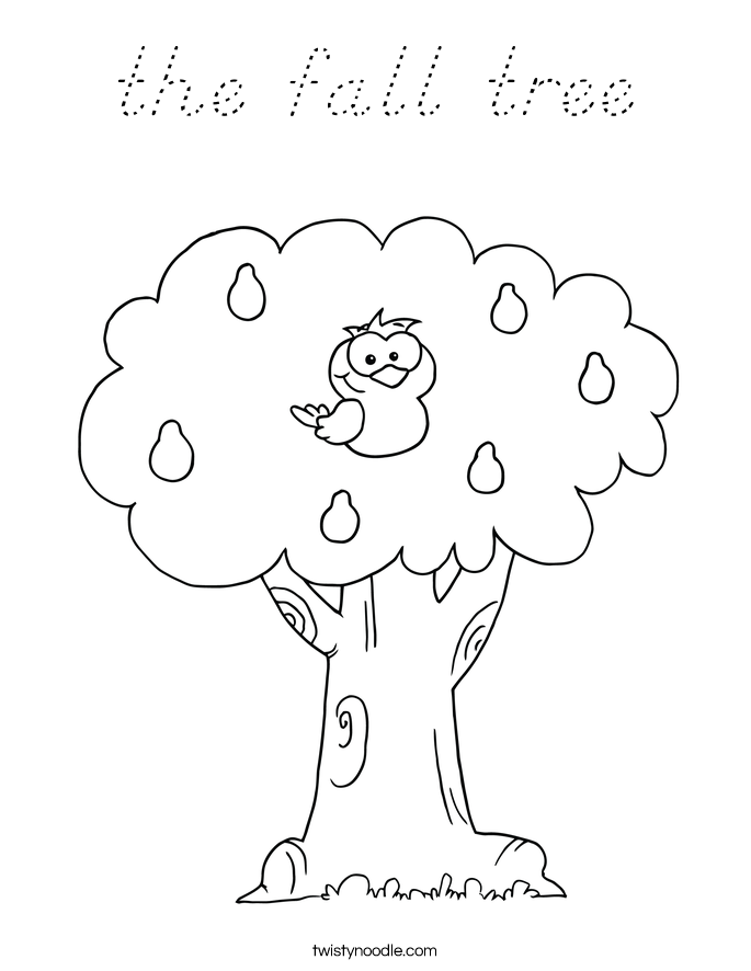 the fall tree Coloring Page