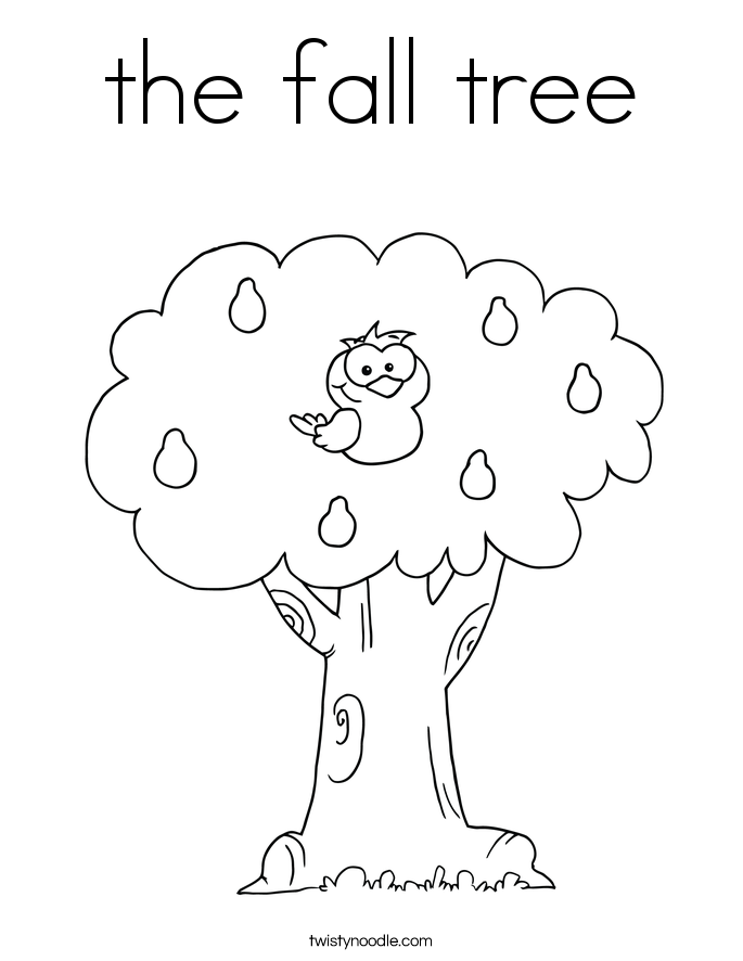 the fall tree Coloring Page - Twisty Noodle