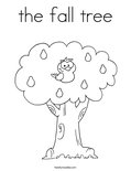 the fall tree Coloring Page