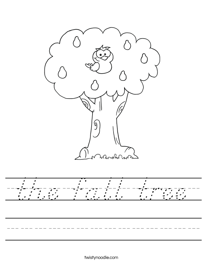 the fall tree Worksheet