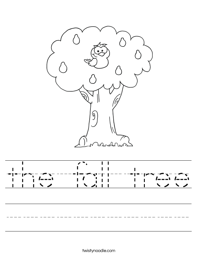 the fall tree Worksheet