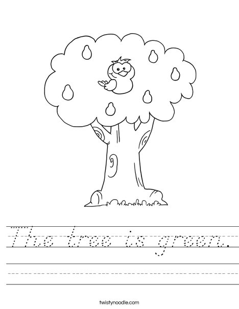 Tree with Owl Worksheet