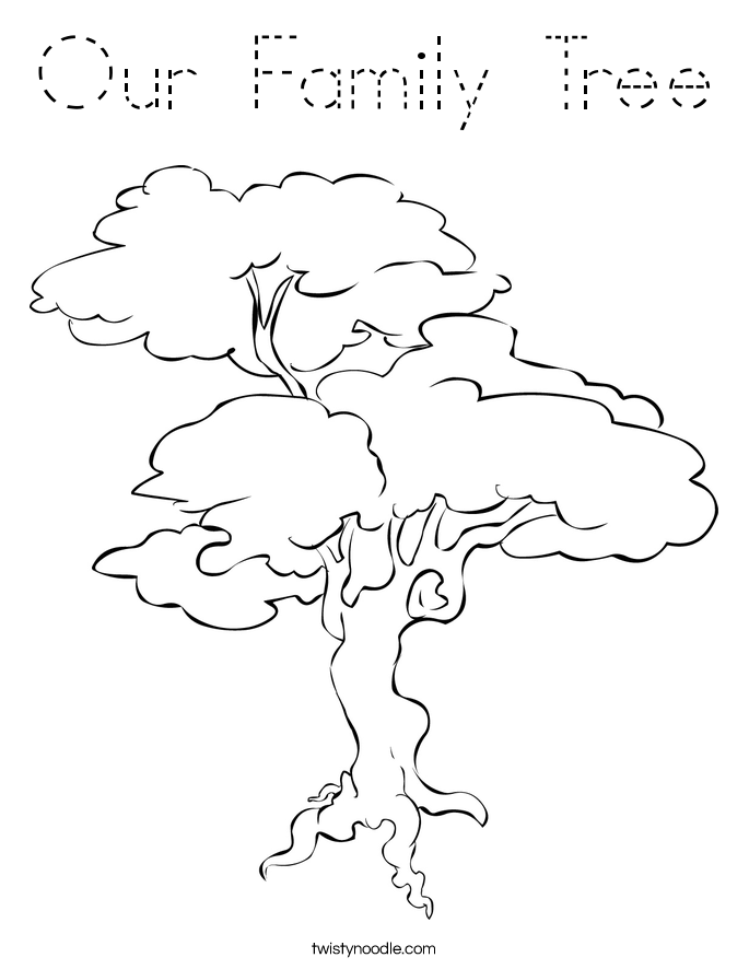 Our Family Tree Coloring Page