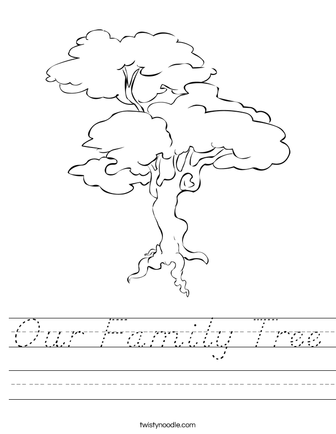 Our Family Tree Worksheet