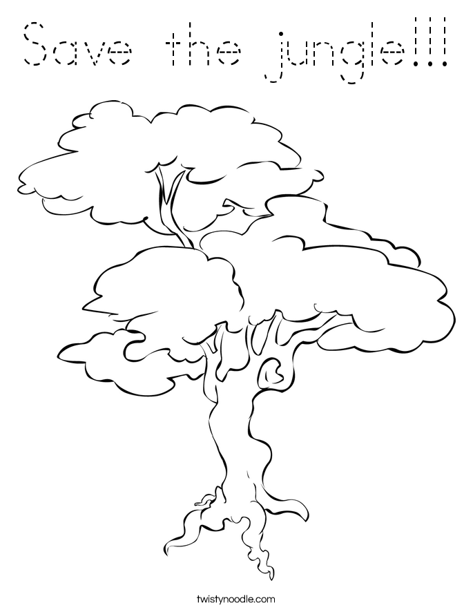 Save the jungle!!! Coloring Page