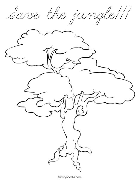 Tree Coloring Page