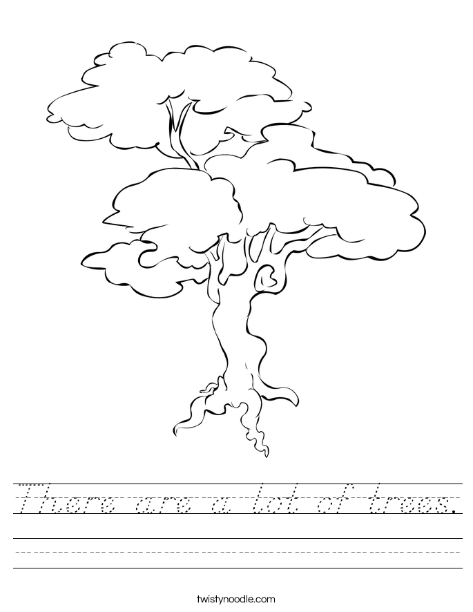 There are a lot of trees. Worksheet