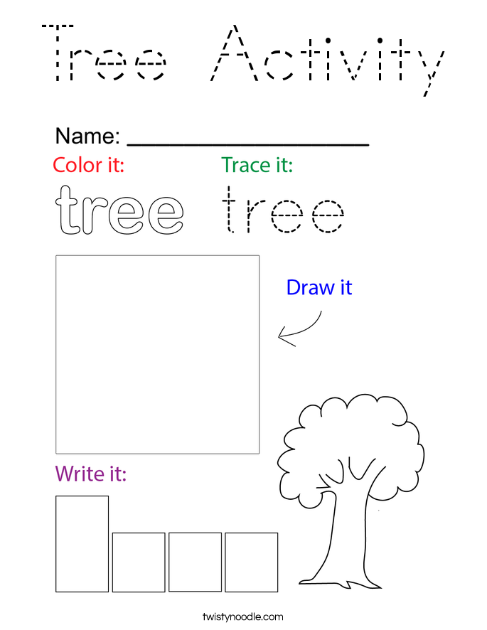 Tree Activity Coloring Page