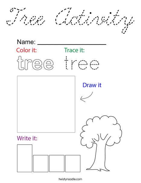 Tree Activity Coloring Page