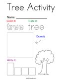 Tree Activity Coloring Page