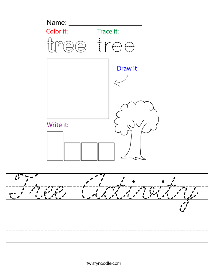 Tree Activity Worksheet