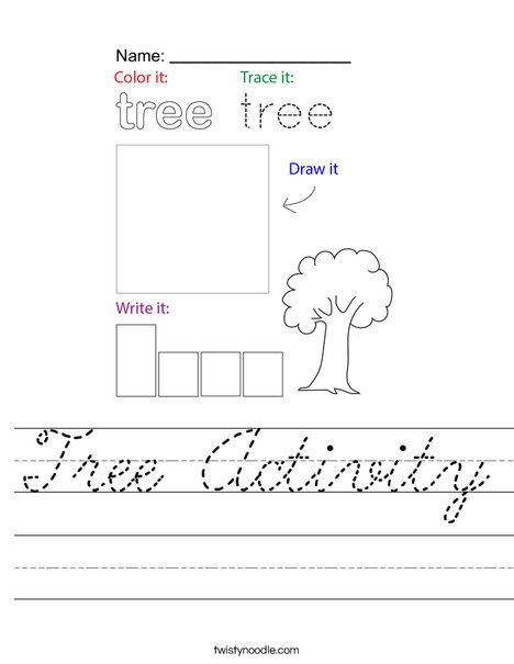 Tree Activity Worksheet