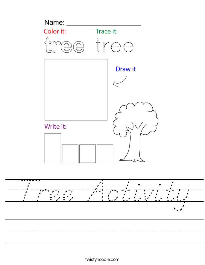 Tree Activity Worksheet