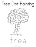 Tree Dot Painting Coloring Page