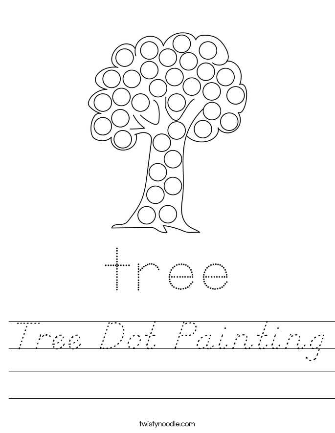 Tree Dot Painting Worksheet