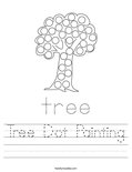 Tree Dot Painting Coloring Page - Twisty Noodle