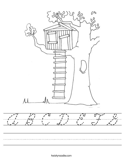 Tree House Worksheet