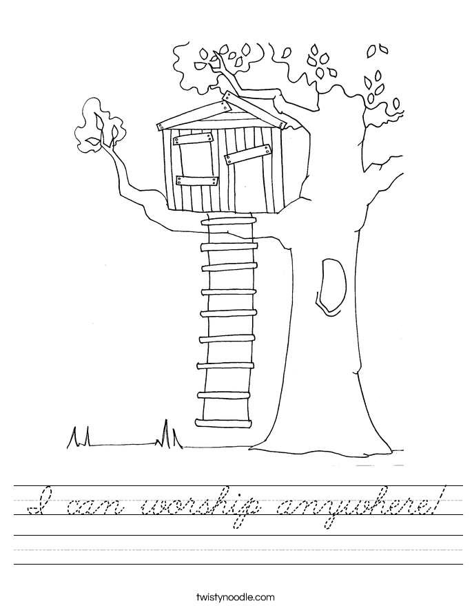 I can worship anywhere! Worksheet