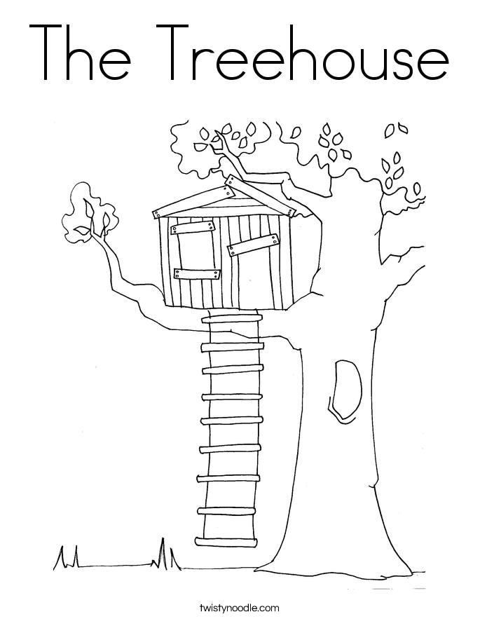 The Treehouse Coloring Page