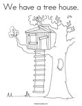 We have a tree house. Coloring Page