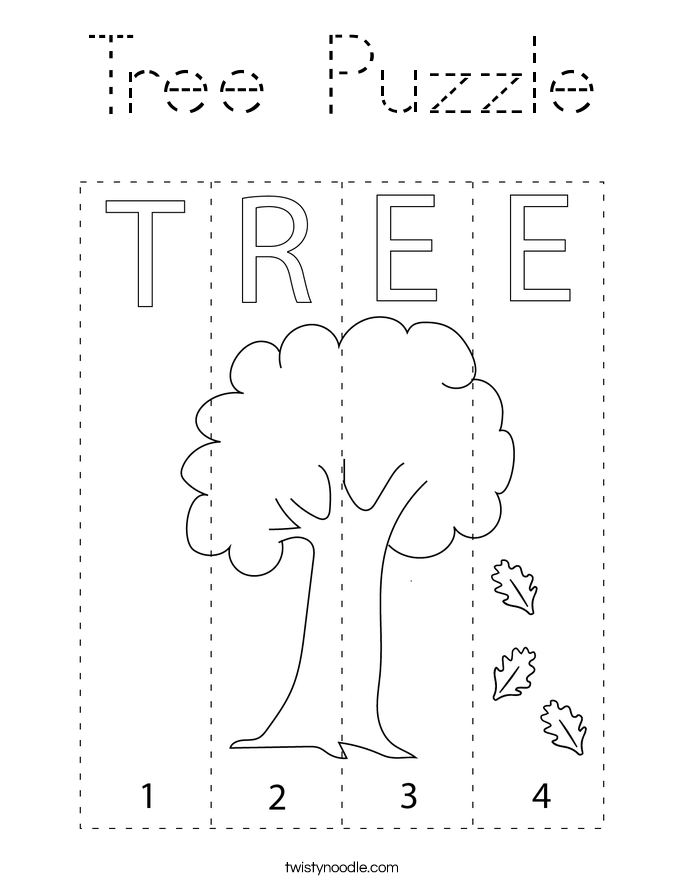 Tree Puzzle Coloring Page