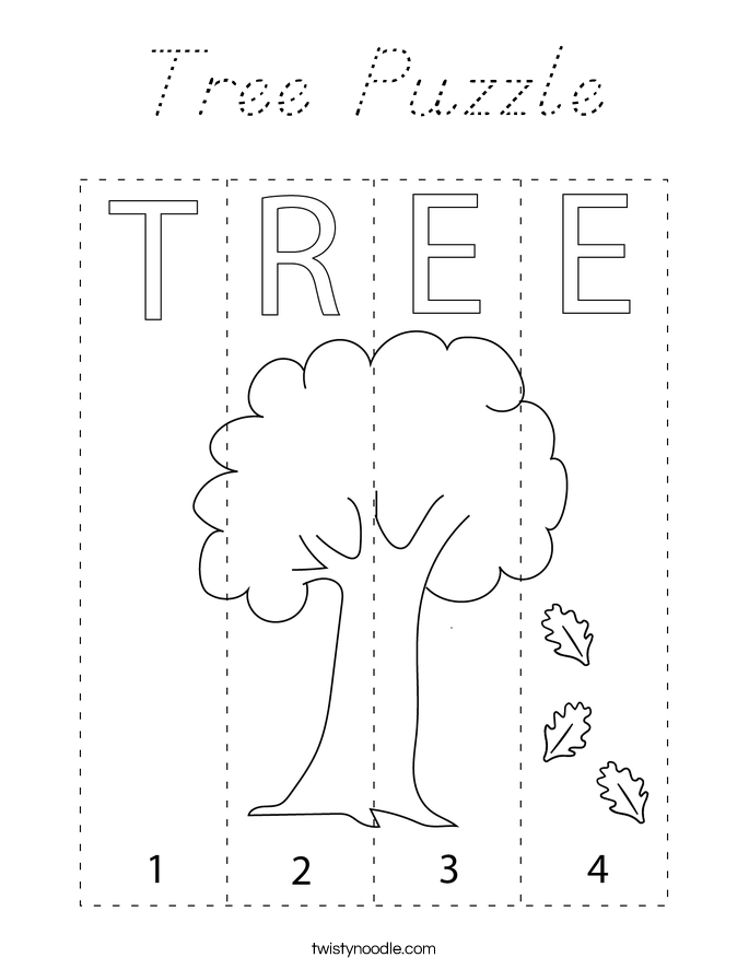 Tree Puzzle Coloring Page