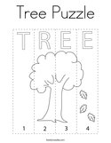 Tree Puzzle Coloring Page