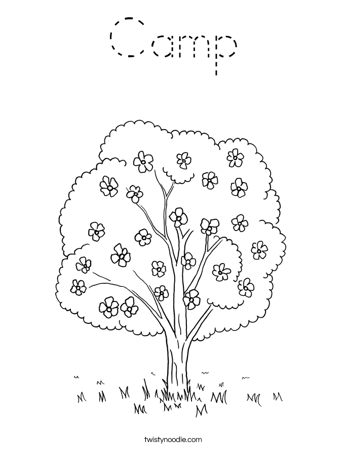Camp Coloring Page