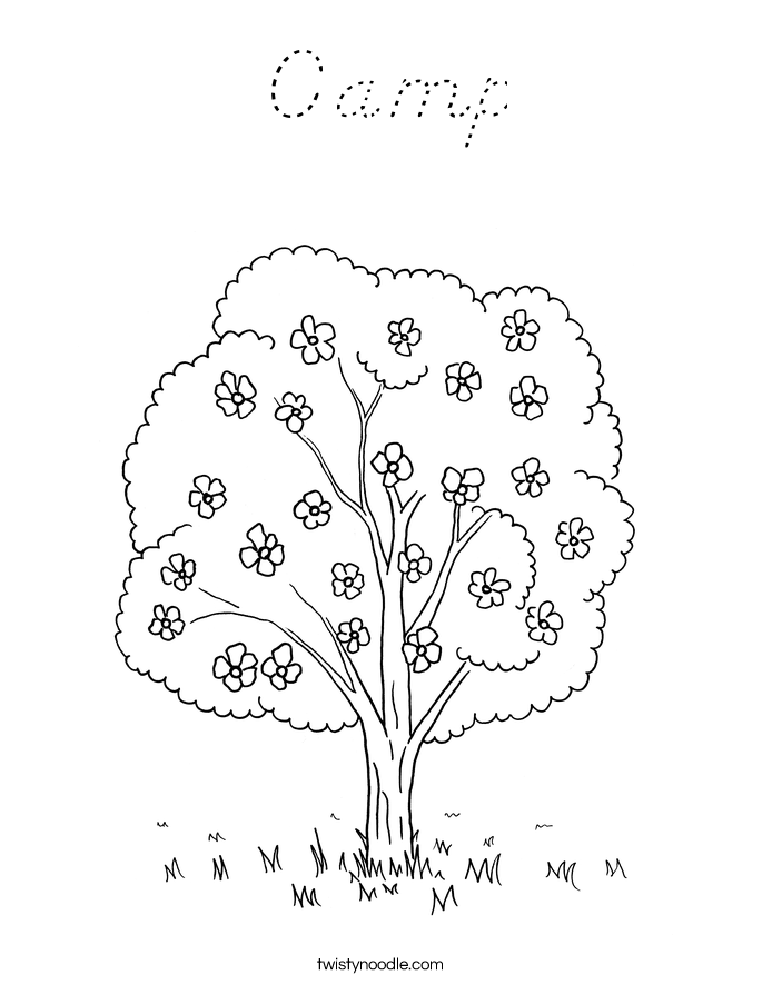 Camp Coloring Page