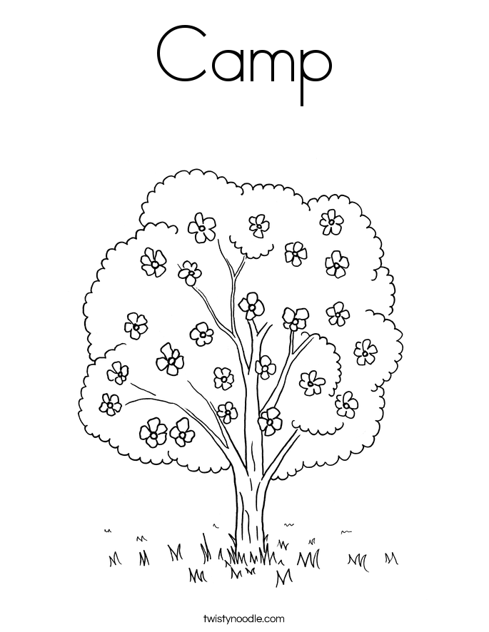 Camp Coloring Page