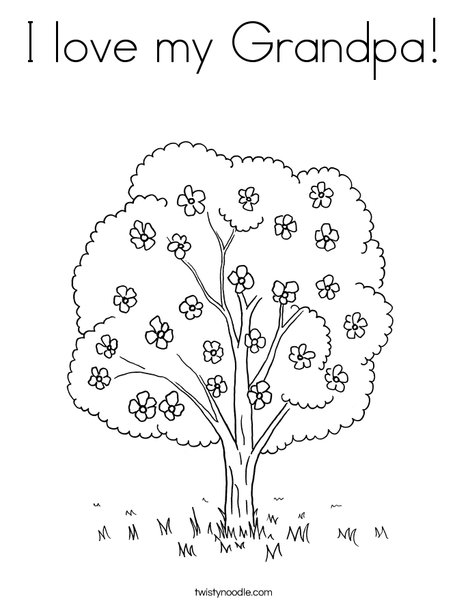 I Love My Grandpa Coloring Page Twisty Noodle I Love My Grandpa Coloring Page