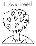 I Love Trees Coloring Page