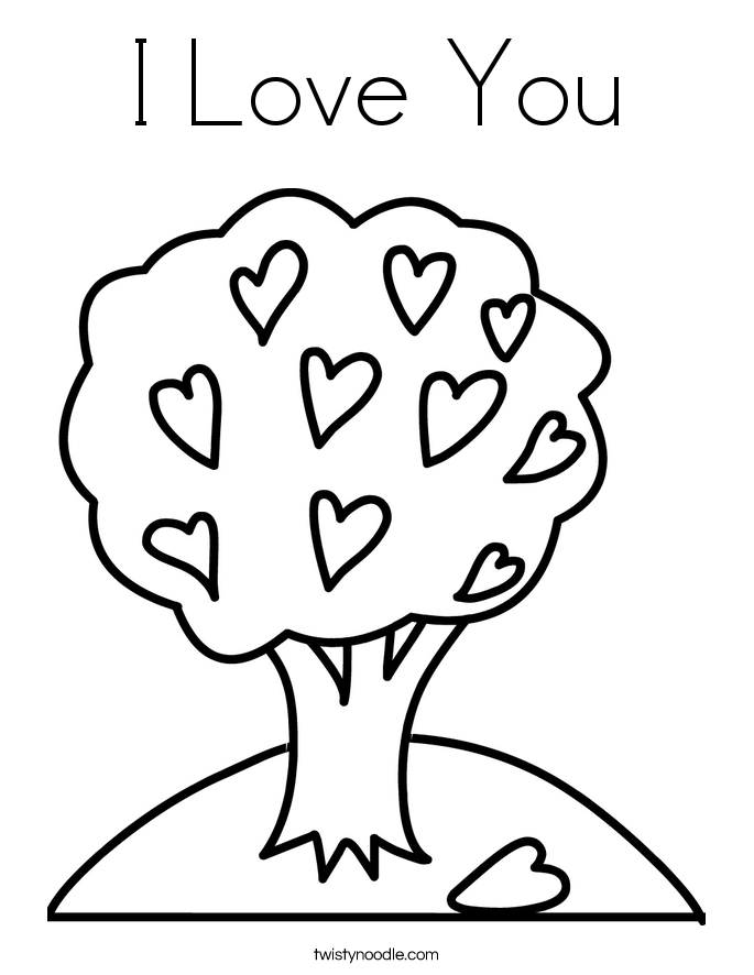I Love You Coloring Page