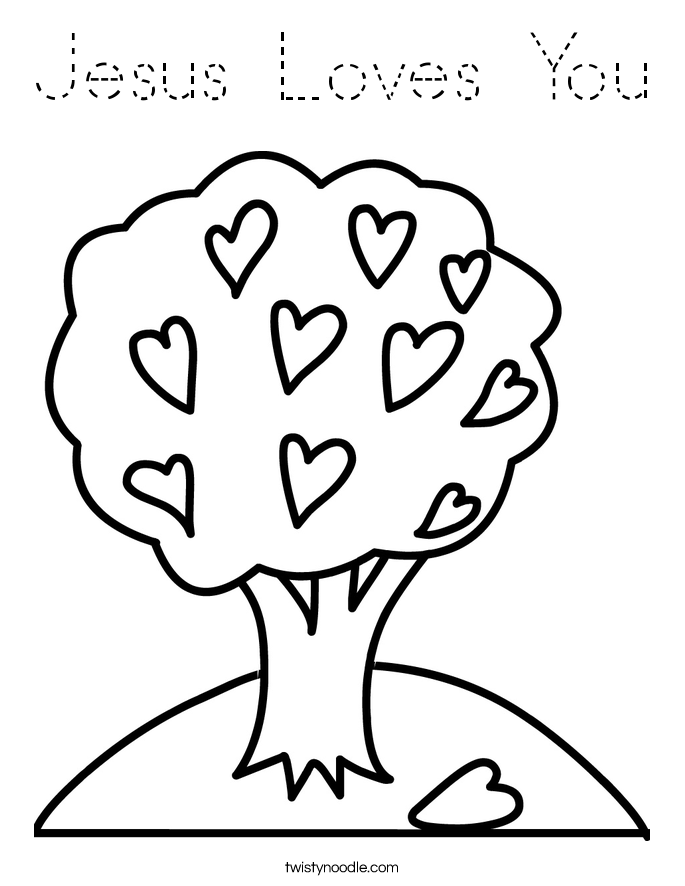Jesus Loves You Coloring Page