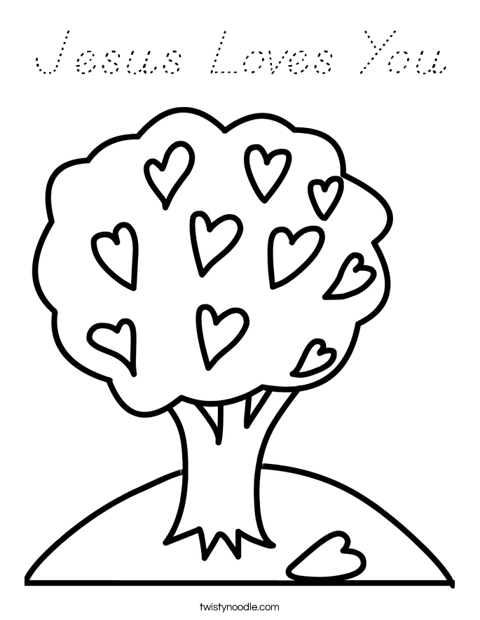 Jesus Loves You Coloring Page