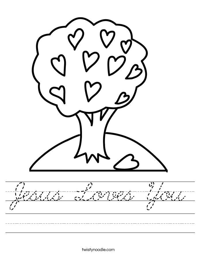Jesus Loves You Worksheet