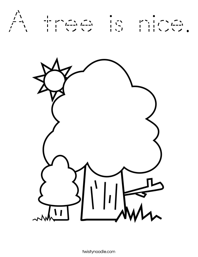 A tree is nice. Coloring Page