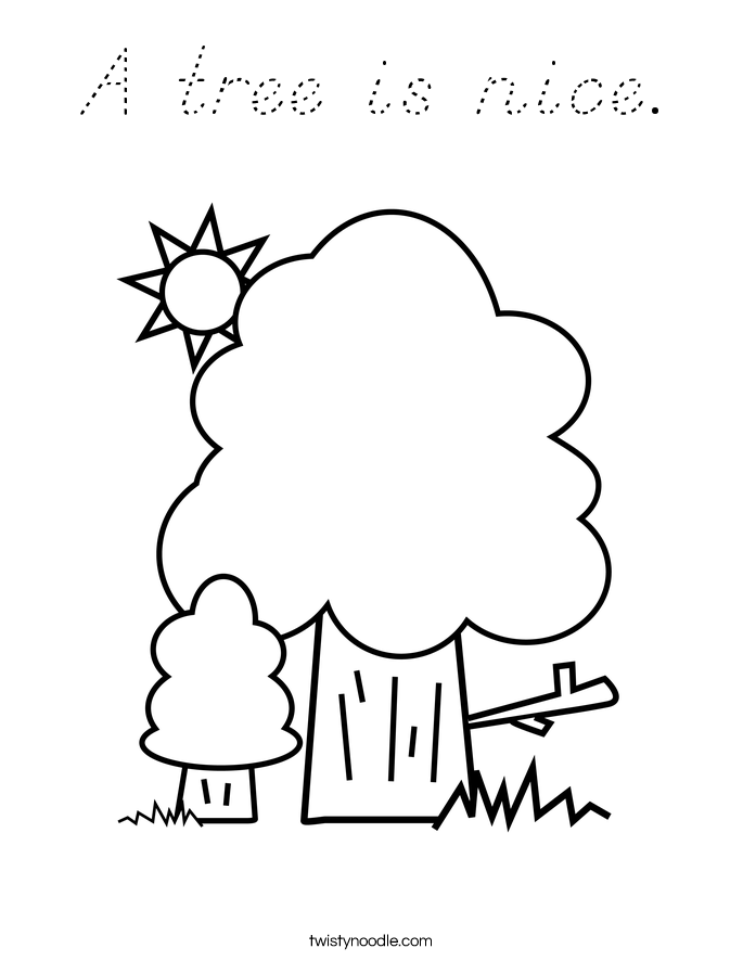 A tree is nice. Coloring Page